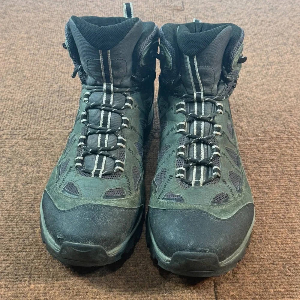 Salomon X Ultra Mid Hiking Boots Mens 11.5 Green Black 390409 Contagrip Trekking